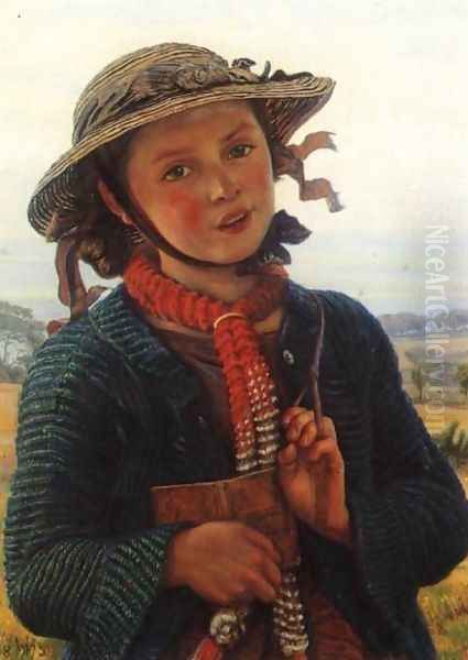 The School-Girl's Hymn Oil Painting by William Holman Hunt