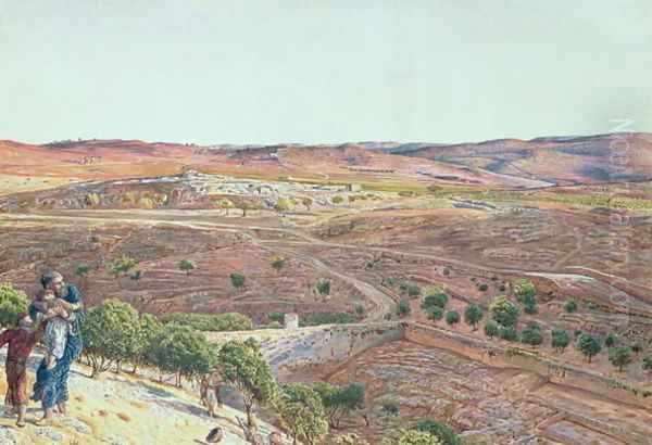 Plain of Rephaim from Zion Oil Painting by William Holman Hunt