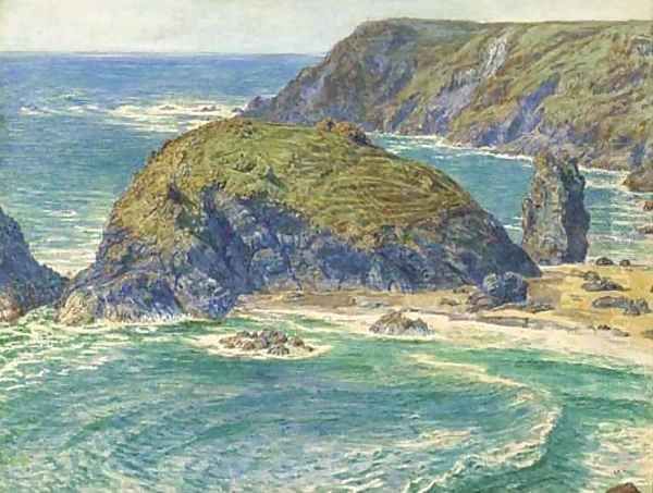 Asparagus Island, Kynance, Cornwall Oil Painting by William Holman Hunt