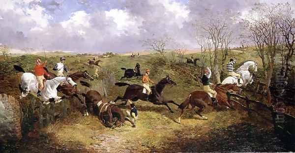 A Steeplechase Oil Painting by John Frederick Herring Snr