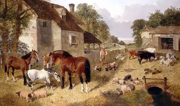 Farmyard Scene 2 Oil Painting by John Frederick Herring Snr