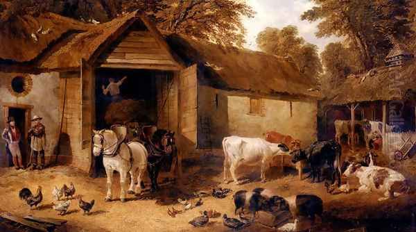 The Farmyard IV Oil Painting by John Frederick Herring Snr