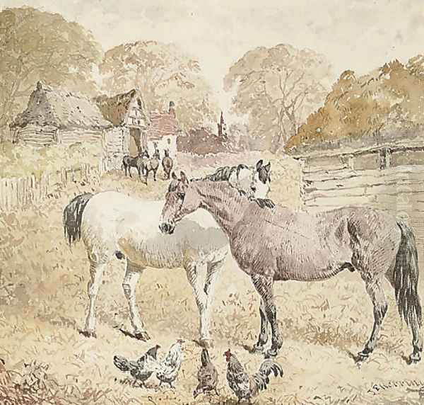 Farmyard friends Oil Painting by John Frederick Herring Snr