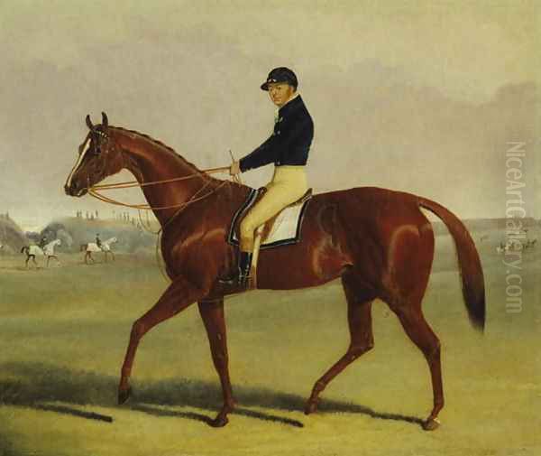 Preserve' with Flatman Up at Newmarket, 1835 Oil Painting by John Frederick Herring Snr