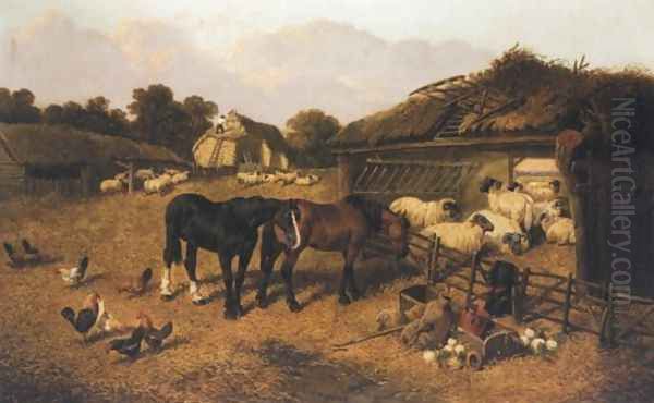 Farmyard Scene 5 Oil Painting by John Frederick Herring Snr