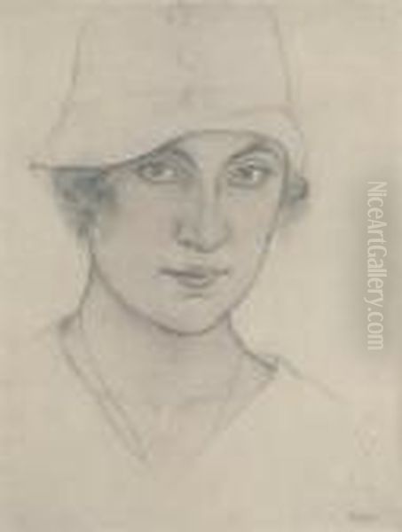 Woman In A Cloche Hat Oil Painting by Lev Samoilovich Bakst