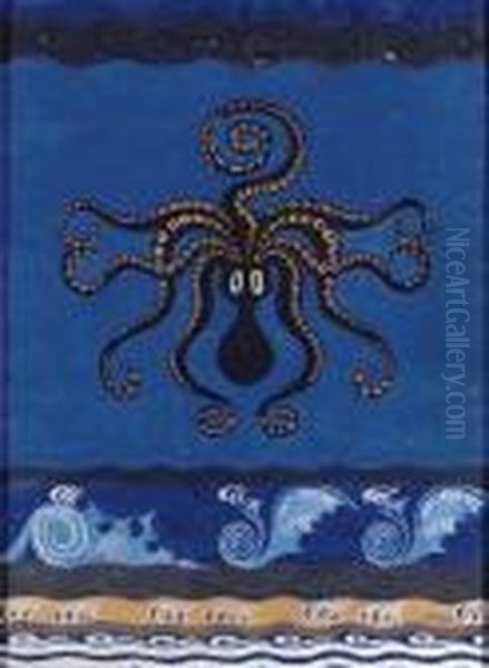 Octopus Oil Painting by Lev Samoilovich Bakst