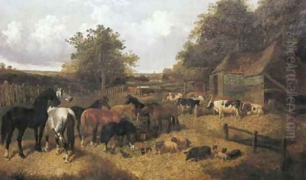 A Farmyard 2 Oil Painting by John Frederick Herring Snr