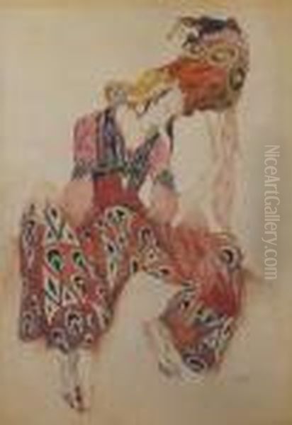 Orientalischer Tanzer Oil Painting by Lev Samoilovich Bakst