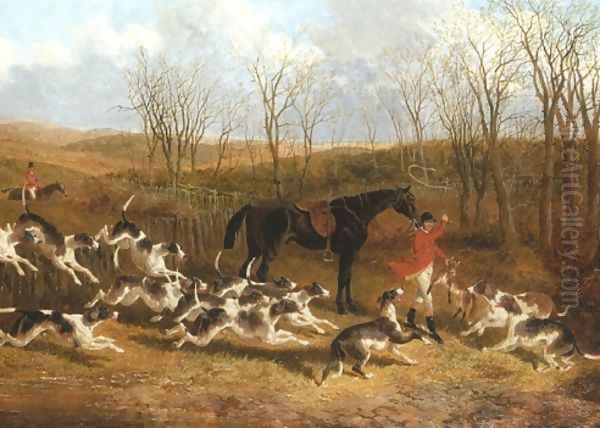 Foxhunting, The Kill Oil Painting by John Frederick Herring Snr