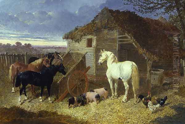 The Close of the Day Oil Painting by John Frederick Herring Snr