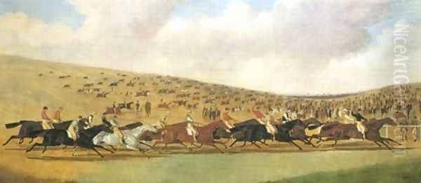 Finish Of The Derby 1835 Oil Painting by John Frederick Herring Snr