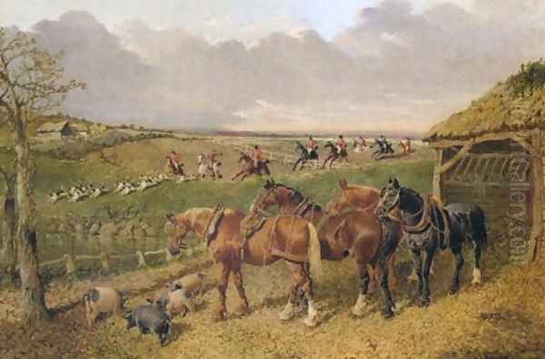 On The Scent Oil Painting by John Frederick Herring Snr