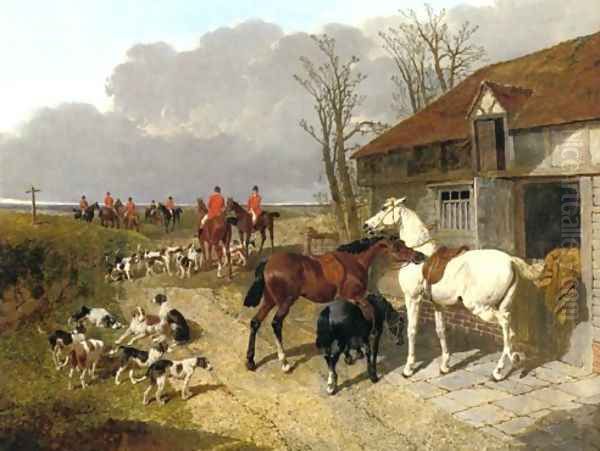 The Meet Oil Painting by John Frederick Herring Snr