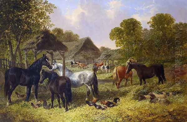 Farmyard Friends 2 Oil Painting by John Frederick Herring Snr