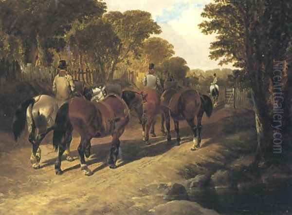 Going To Work Oil Painting by John Frederick Herring Snr