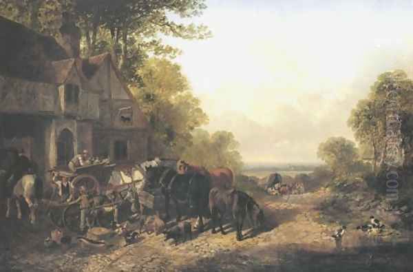 Return From Market Oil Painting by John Frederick Herring Snr