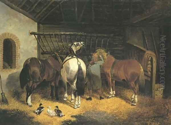 The End Of The Day 2 Oil Painting by John Frederick Herring Snr