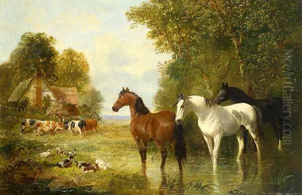 Farmyard Scene 4 Oil Painting by John Frederick Herring Snr