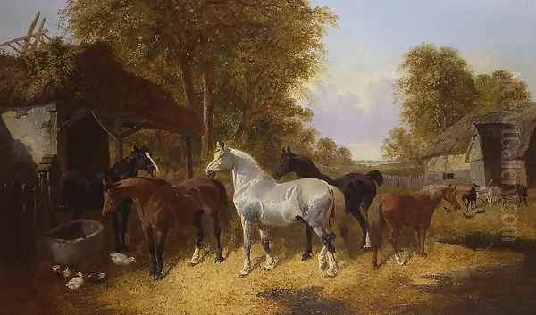 Farmyard Friends 3 Oil Painting by John Frederick Herring Snr