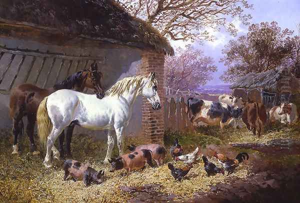 Farmyard 2 Oil Painting by John Frederick Herring Snr