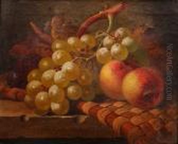 Still Life Of Fruit Oil Painting by Charles Thomas Bale