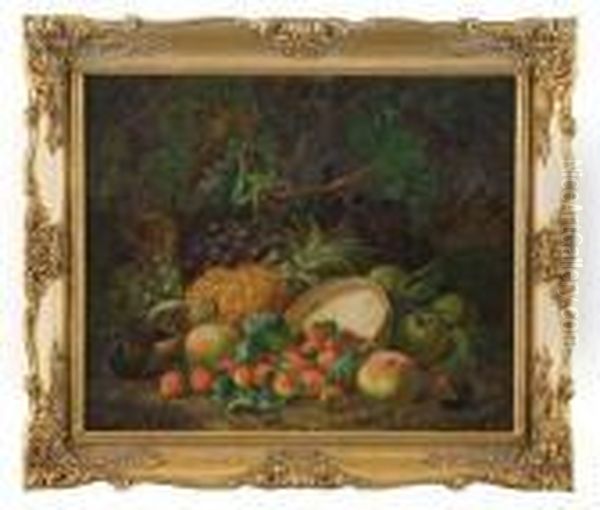 Still Life With Summer Fruits Oil Painting by Charles Thomas Bale