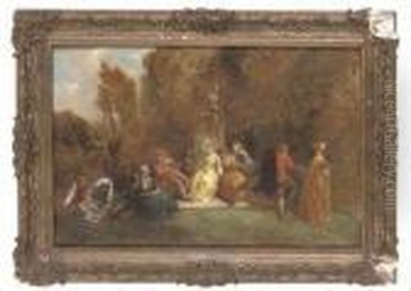 Fete Gallant Oil Painting by Charles Thomas Bale