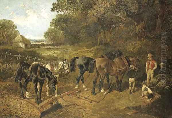 The plough team 2 Oil Painting by John Frederick Herring Snr