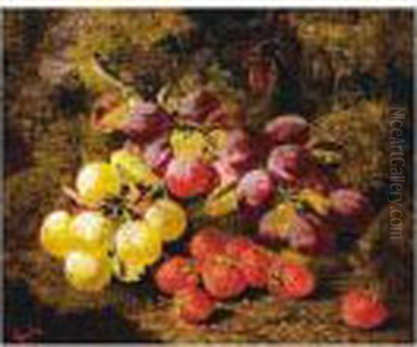 Still Life Of Fruit Oil Painting by Charles Thomas Bale