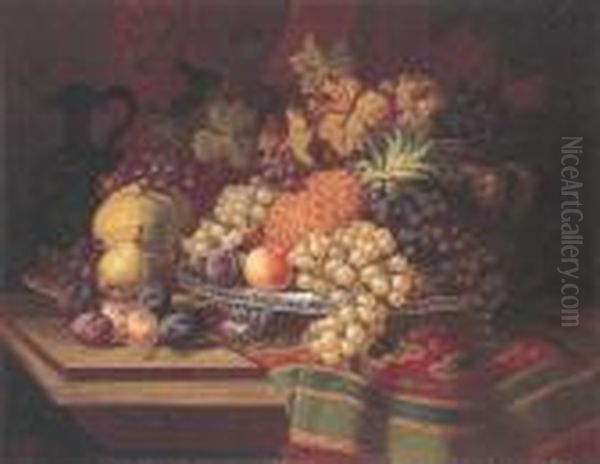 Still Life With Fruit Oil Painting by Charles Thomas Bale