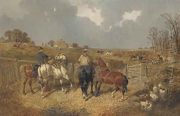 Watching the hunt Oil Painting by John Frederick Herring Snr