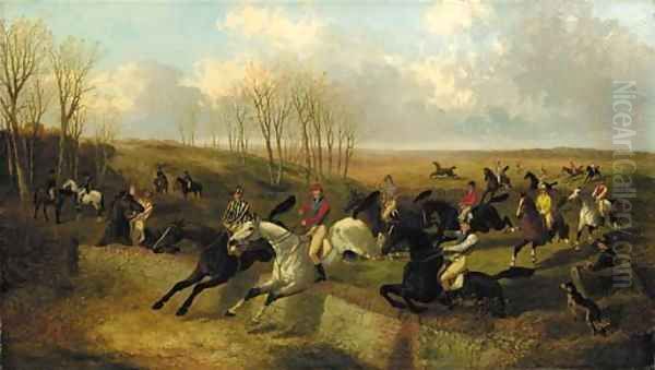 The Steeplechase The Wall Oil Painting by John Frederick Herring Snr