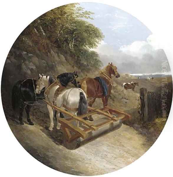 A plough team Oil Painting by John Frederick Herring Snr