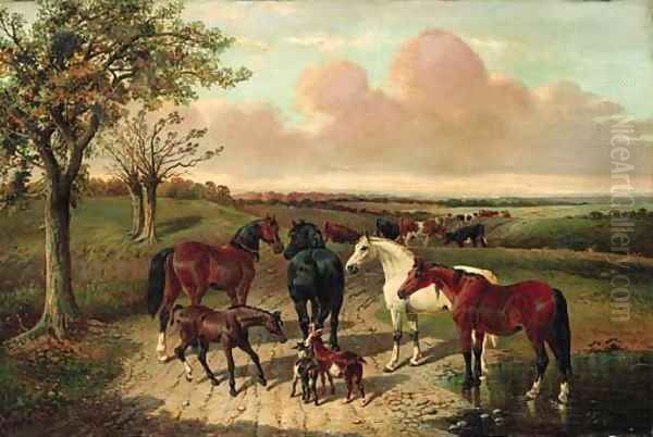 The path to pasture Oil Painting by John Frederick Herring Snr