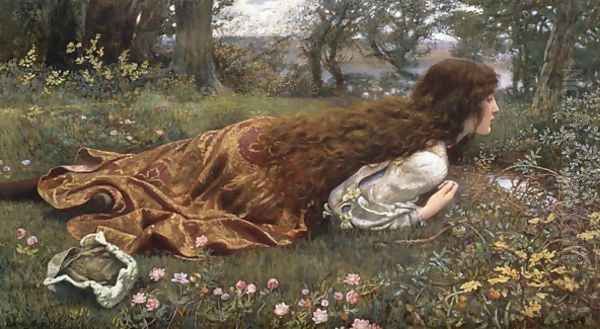 The Princess Oil Painting by Edward Robert Hughes R.W.S.