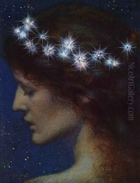 Night Oil Painting by Edward Robert Hughes R.W.S.