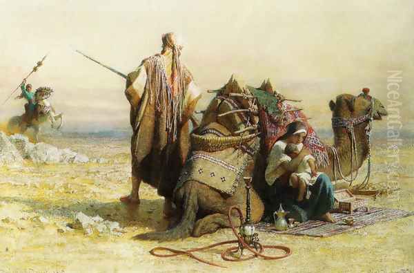 Danger in the Desert Oil Painting by Carl Haag