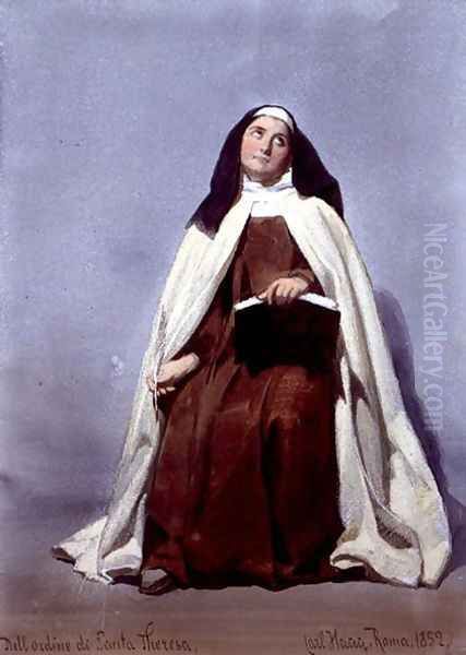 A Nun of the Order of St Theresa Oil Painting by Carl Haag