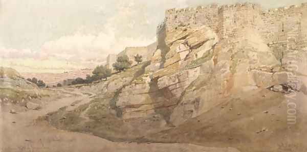 The Northern Wall of Jerusalem Oil Painting by Carl Haag