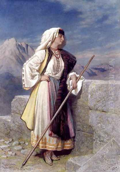 Signorina Petrana di Monte Negro Oil Painting by Carl Haag