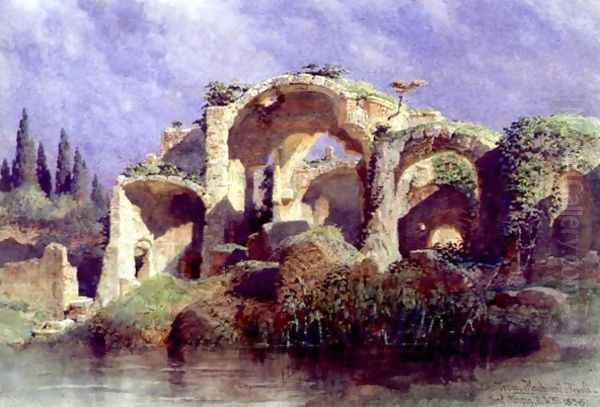 Termi Hadriani Tivoli Oil Painting by Carl Haag