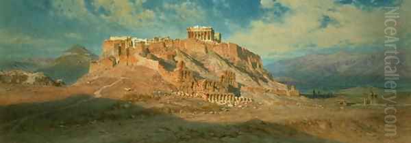 The Acropolis Oil Painting by Carl Haag