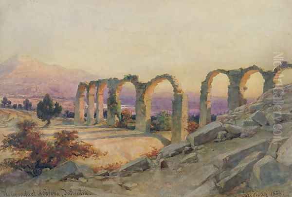 The Aqueduct of Salona Dalmatia Oil Painting by Carl Haag