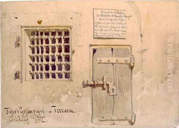 Jassos Prison in Ferrara Oil Painting by Carl Haag