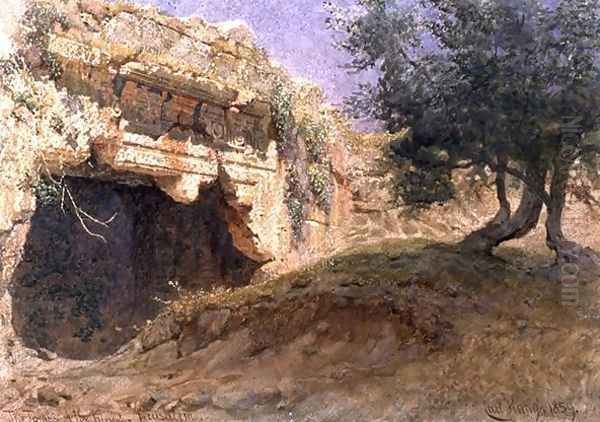 Entrance to the Tombs of the Kings Jerusalem Oil Painting by Carl Haag