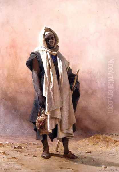 Nassan the Nubian Oil Painting by Carl Haag