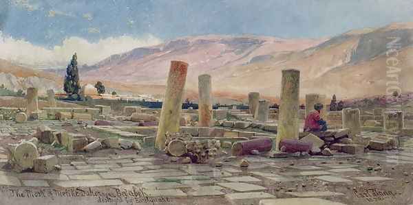 The Mosque of Melike near Baalbek destroyed by an Earthquake Oil Painting by Carl Haag