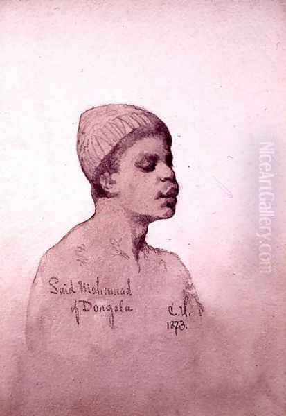 Said Mohamad of Dongola Sudan Oil Painting by Carl Haag