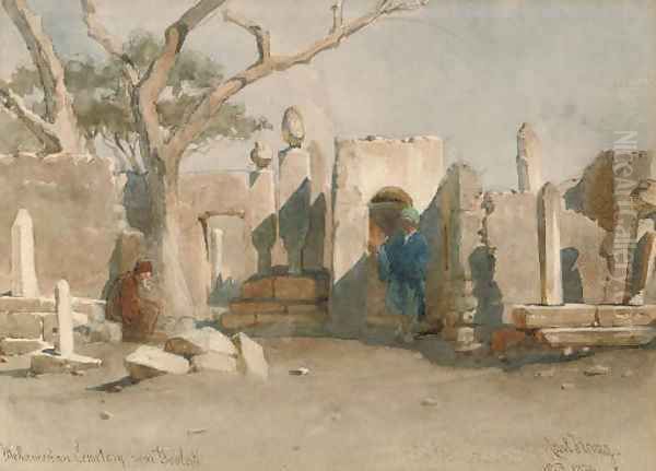 The Mohamedan Cemetery near Boolak Oil Painting by Carl Haag